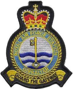RAF Gibraltar RAF Station gestickter Aufnäher Abzeichen - MOD LIZENZIERT - Bild 1 von 7