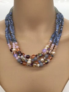Impresionante Collar Multi Hebras con Cuentas TALBOTS Nuevo con Etiquetas Venta al por menor $69.50 - Imagen 1 de 2