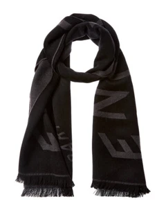 GIVENCHY Chevron Logo Wool Scarf (Black/Gray) - Picture 1 of 4