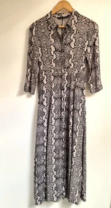 Zara Dress Size Small Snake Print Midi Maxi Grey Bloggers Fave - Picture 1 of 9