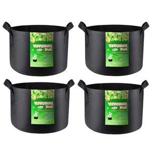 VIVOSUN 4 Pack 50 Gallon Grow Bag Fabric Pot w/ Handles for Growing Plants - Picture 1 of 7