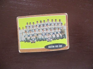 BOSTON RED SOX TEAM PHOTO carl yastrzemski 1962 TOPPS #334 VG - Picture 1 of 4