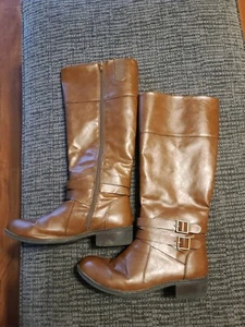 Arizona Demark Size 11 / Faux Leather W/ Zipper Brown - Picture 1 of 5