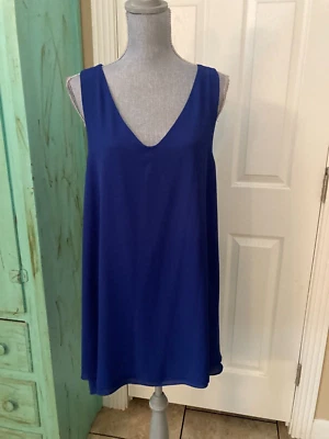 TRUE LIGHT, NWT, SLEEVELESS, V-NECK, RAZOR BACK, SHORT DRESS/TUNIC, LARGE - Image 1 of 4
