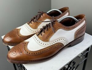 ALLEN EDMONDS Broadstreet TWO-TONE Walnut Bond SPECTATOR Dress Shoes 11.5D
