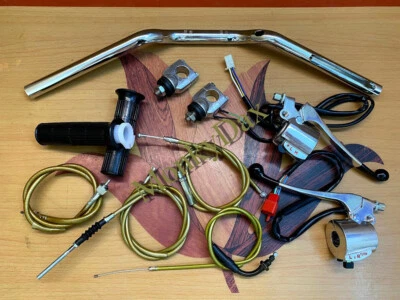 Honda SS50 Handle Bar, Switch, Clamp, Grips, Cable CL50 CL70 CD50 CD65 CD7 CD90 - Imagem 1 de 4