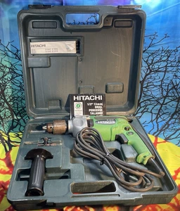 Trapano Hitachi D13VF attacco 1/2" modello D 9AMP reversibile con custodia manico mandrino - Foto 1 di 6