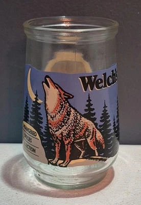 Welch's WWF Endangered Animal Species - #4 Red Wolf Jelly Glass Jar Cup - Image 1 of 4