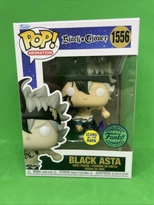 Black Clover - Black Asta GLOW GITD #1556 Funko Pop Vinyl Figure NEW - Imagen 1 de 6