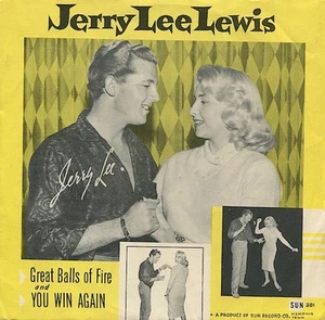 Jerry Lee Lewis - Great Balls Of Fire (7", Single, Mon) (Near Mint (NM or M-)) - - Picture 1 of 4