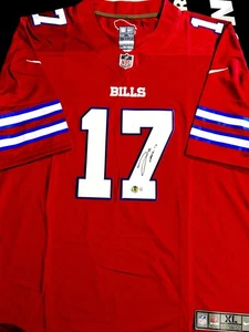Josh Allen Signed Nike Jersey Buffalo Bills QB MVP Beckett COA Signed On Front - Picture 1 of 2