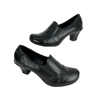 Zapato de salón Bass Tenley para mujer 7,5 M cuero negro tacón sin cordones Foto 1 de 4