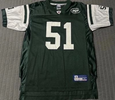 Camiseta deportiva vintage de la NFL Reebok New York Jets Jonathan Vilma juvenil talla XL/adulto pequeña Foto 1 de 4