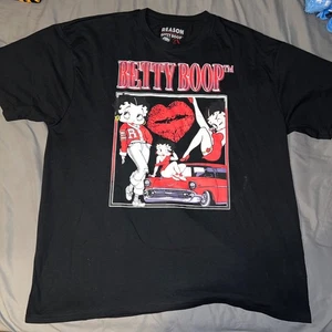 Betty Boop Racing Shirt, Betty Boop Classic Style Black Unisex Tshirt Size XXL - Picture 1 of 2