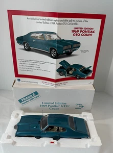 Danbury Mint Ltd Edition 1969 Pontiac GTO Coupe Crystal Turquoise Metallic 1:24 - Picture 1 of 19