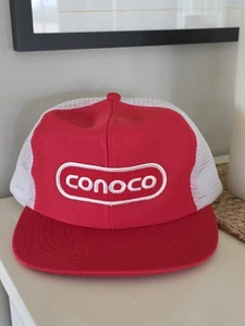 🔥 Vintage 1980er-90er CONOCO Deadstock Snapback Trucker Style Mütze ~ UNGETRAGEN!! - Bild 1 von 9