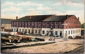 c1900s RICHMOND, Virginia Postcard LIBBY PRISON Building / Street View / UNUSED - Picture 1 of 2