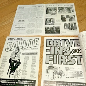 3 -  1964 MOTION PICTURE DAILY with WILL ROGERS INSTITUTE Advertisement & Story - Picture 1 of 7