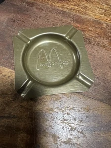 Vintage Metal McDonald's Gold Tone Metal Ashtray, RARE - Picture 1 of 4