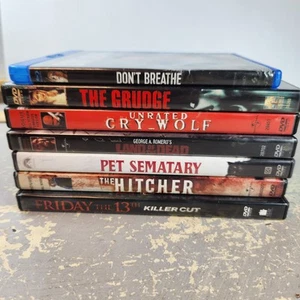 6 DVD & 1 BluRay Thriller Erotic Lot Friday The 13th Don't Breathe(BluRay) Grung - Picture 1 of 7