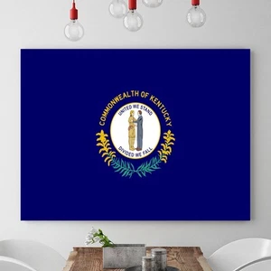 KENTUCKY State Art Print Flag United States Office Home Wall Decor Poster/Canvas - Picture 1 of 4