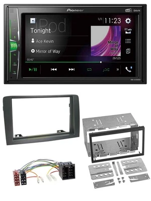 Pioneer 2DIN MP3 DAB USB Bluetooth Autoradio für Fiat Idea (ab 05) - grau - Bild 1 von 4