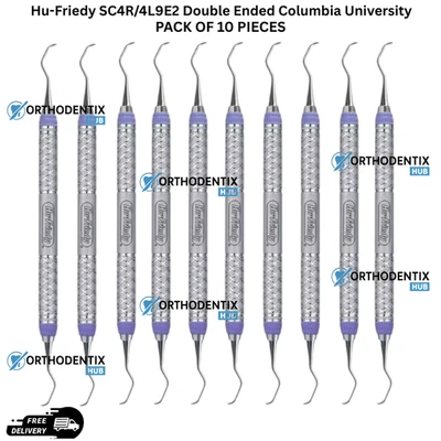 Hu-Friedy SC4R/4L9E2 Double End Columbia University #4R/4L Curette #9 Handle - Image 1 of 3