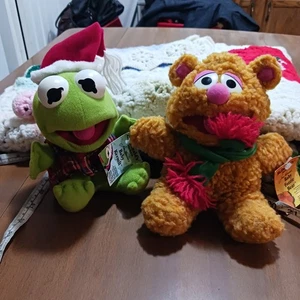 McDonalds Muppet Babys Weihnachten Plüsch Kermit Fozzie Jim Henson Holiday Paar 80 - Bild 1 von 7