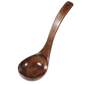 Cuchara sopera aperitivo cucharas cucharón sopa desierto cuchara madera - Imagen 1 de 10