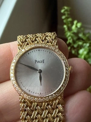 Piaget Ladies 18k Yellow Gold and Diamond Mechanical, Luxury Dress Watch - Image 1 of 4