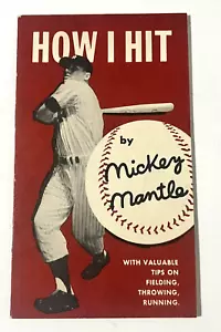 Original 1956 New York Yankees MVP HOF Mickey Mantle " How I Hit " Booklet - Picture 1 of 2