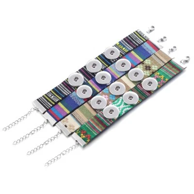Click Button Stoff Armband Klick Button Druckknopf für Chunk-Systeme kompatibel - Bild 1 von 2