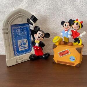Showa Retro Mickey Mouse Photo Frame Minnie Piggy Bank Tokyo Disneyland