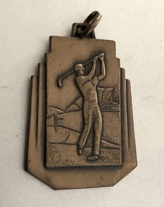 Old PGA Golf "Hole-In-One" Bronze Medal; ROYAL GOLF BALLS; Male Golfer - Picture 1 of 2