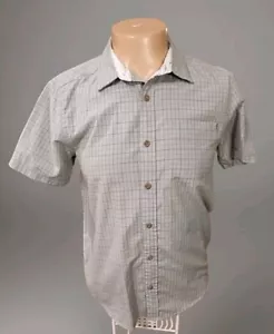 Rusty Men's Short Sleeved Button Up Shirt with Pocket Size S Small Gray - Picture 1 of 5