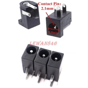 5 Piezas 5.5mm x 2.1mm Hembra DC Conector Enchufe PCB Montaje Jack Enchufe Eléctrico - Imagen 1 de 5