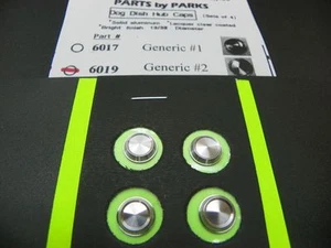 Parts by Parks 6019 x 1/25 Dog Dish Hub Caps Generic #2 (Solid Aluminum) (4) - Picture 1 of 1