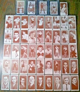 1938 Churchman's Boxing Personalities Complete Set of 50 Jack Johnson reprint - Picture 1 of 5