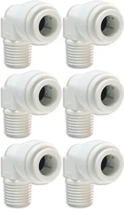 Lot of 6 John Guest SPEEDFIT ELBOW Push-in 3/8inOD x 3/8 NPTF Quick Connector - Picture 1 of 3