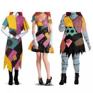 The Nightmare Before Dresses Adult Ladies Christmas Sally Cosplay Costumes Party - Picture 1 of 22