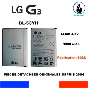 BATTERIE ORIGINE LG BL-53YH 3,8V 3000mAh OEM G3 STYLUS SCREEN ORIGINAL AKKU ACCU - Photo 1 sur 8