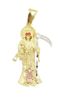 Santa Muerte, Holy Death, Grim Reaper 18k Gold Plated with 22 inch - Picture 1 of 6