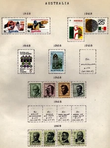 Australia Mint and Used 1968/1970 6 page Collection - Picture 1 of 6