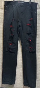 South Pole Vintage Black Distressed Jean RN82628 Size 32/34 - Picture 1 of 7