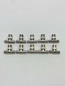 10x BNC T Connector 1 Male to 2 Female CCTV Camera Video Splitter Adapter E6 - Bild 1 von 3