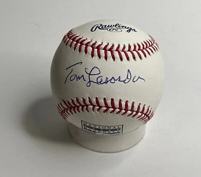 Tommy Lasorda Signed Rawling's Hall Of Fame Ball Dodgers PSA 6A53987 - Image 1 of 2