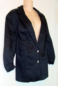 AVENUE WOMENS PLUS BLACK BLAZER JACKET SIZE 22 / 2X NWT D143 - Picture 1 of 5