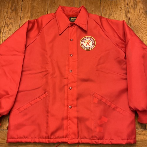 Giacca vintage Swingster Rainier Beer Coaches rossa taglia XL foderata made in USA