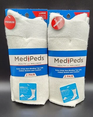 MediPeds Calcetines Extra Anchos Diabéticos Sin Fijación Extra Anchos Grandes Hombres Mujer Foto 1 de 2