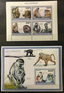 Togo - Monkey /  Fauna / Animals - timbres - stamps - perf MNH** CB1 - Picture 1 of 1